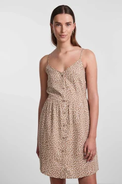 Pieces Vestidos E Macacoes-Vestido Midi De Alcas.