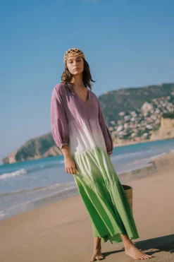 High Spirits Vestidos E Macacoes-Vestido Midi Dip Dye