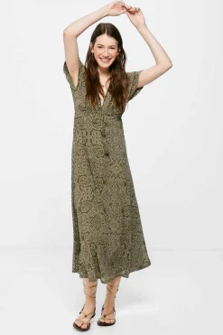 Springfield Vestidos E Macacoes-Vestido Midi Estampado