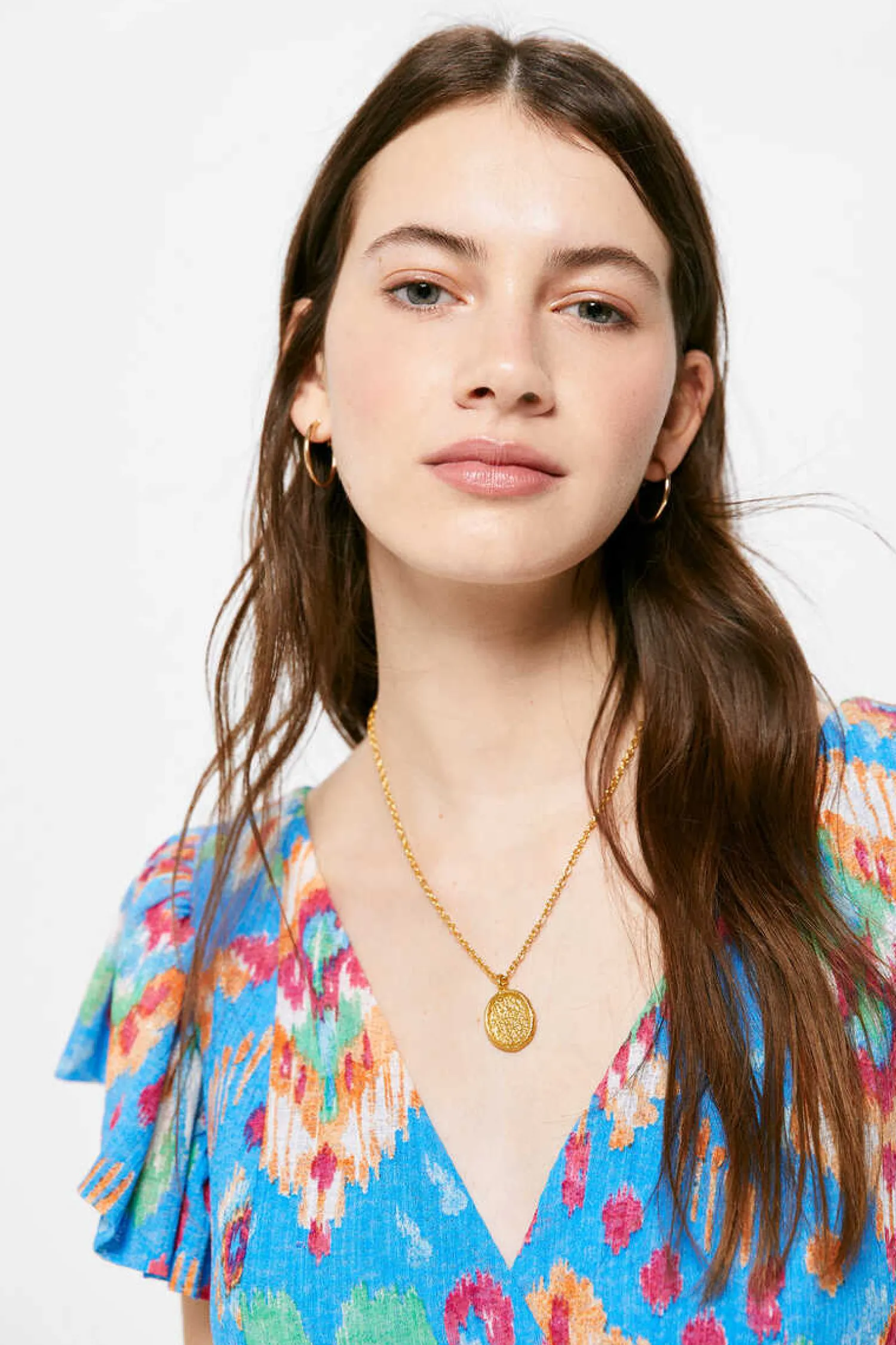 Springfield Vestidos E Macacoes-Vestido Midi Estampado Costas Zigzag