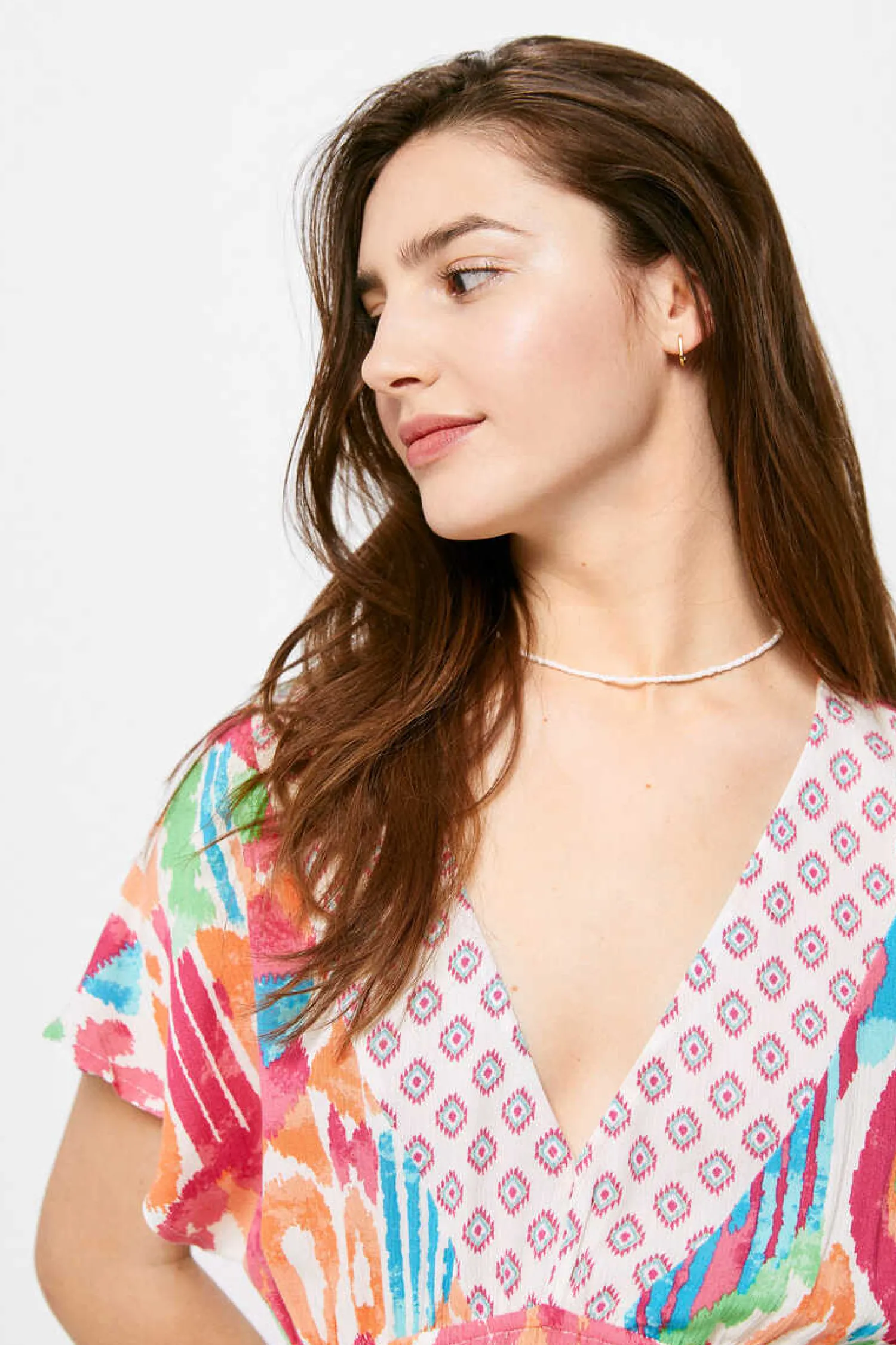 Springfield Vestidos E Macacoes-Vestido Midi Estampado Lacos