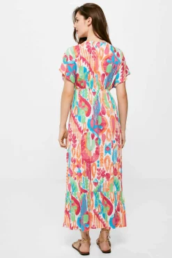 Springfield Vestidos E Macacoes-Vestido Midi Estampado Lacos