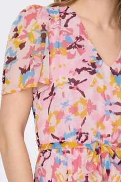 JDY Vestidos E Macacoes-Vestido Midi Manga Curta