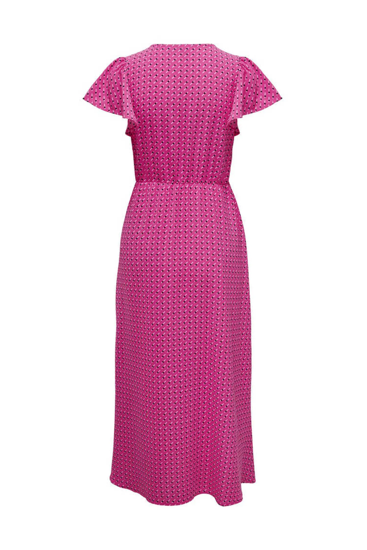 Only Vestidos E Macacoes-Vestido Midi Manga Folhos