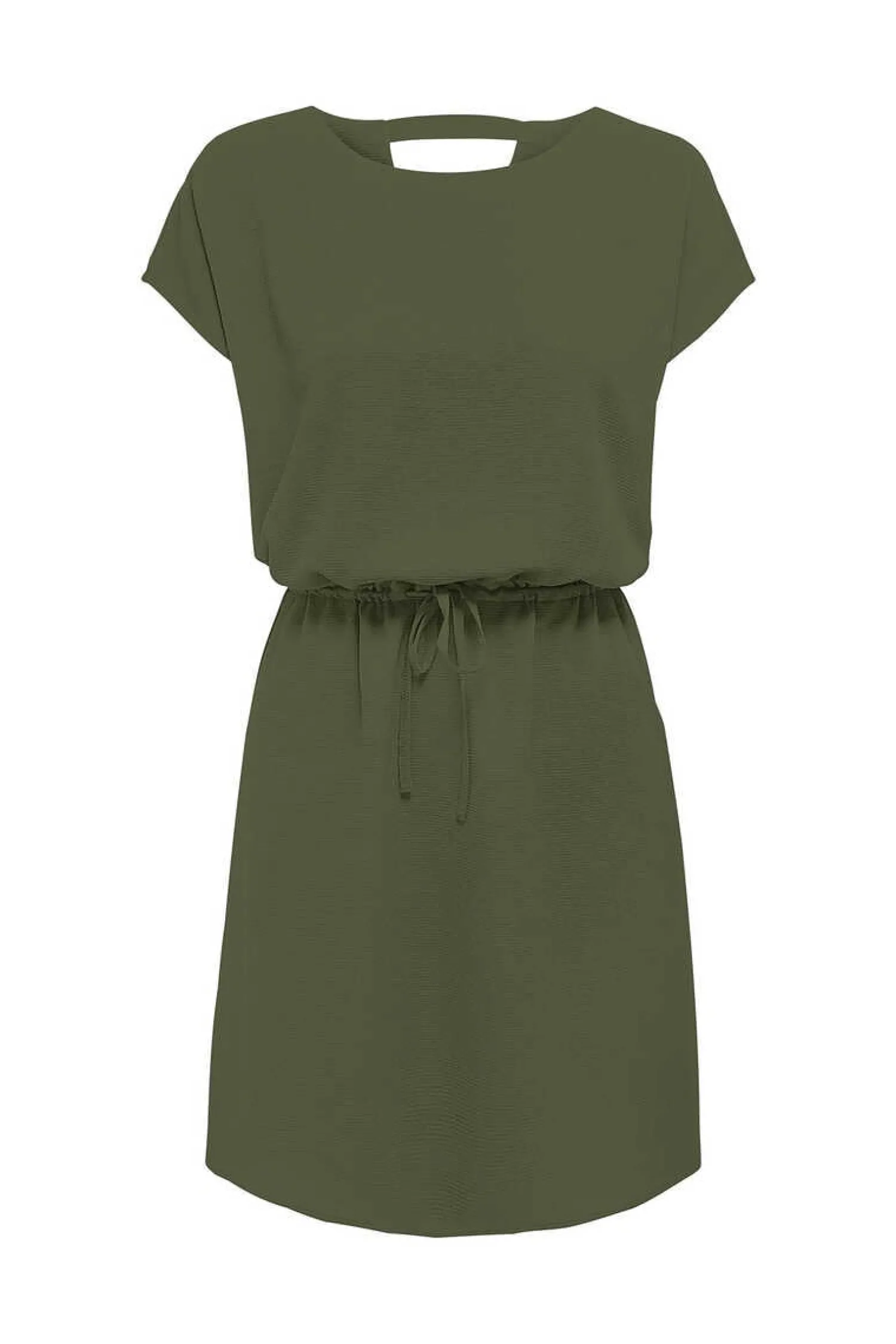 Only Vestidos E Macacoes-Vestido Mini Manga Curta E Abertura Nas Costas.