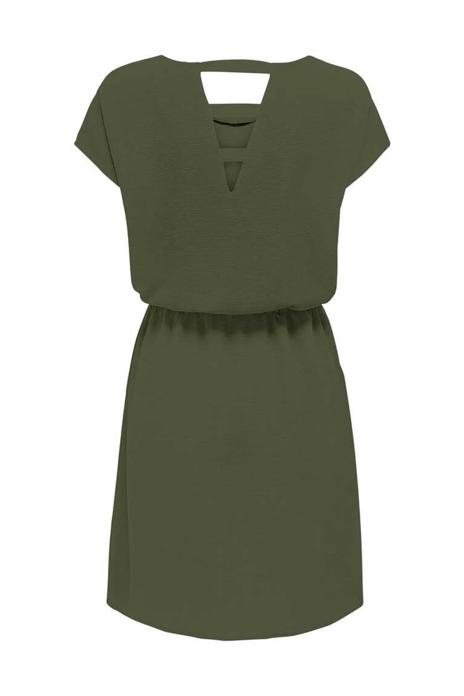 Only Vestidos E Macacoes-Vestido Mini Manga Curta E Abertura Nas Costas.