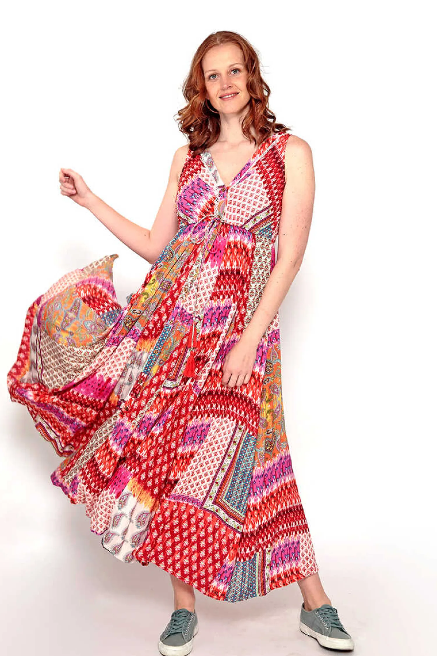 Brave Soul Vestidos E Macacoes-Vestido Sem Mangas Com Print