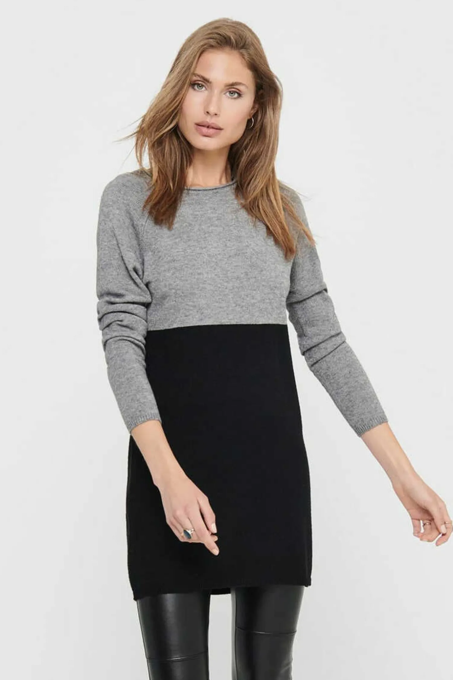 Only Sueteres E Cardigans-Vestido Solto Manga Ragla