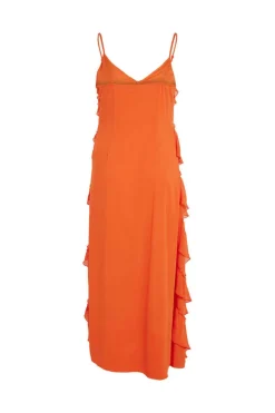 Vila Vestidos E Macacoes-Vestidos Compridos Folhos