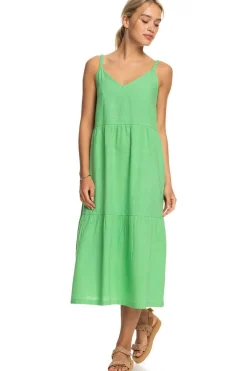 Roxy Vestidos E Macacoes-Waiting Line - Vestido De Comprimento Medio Para Mulher